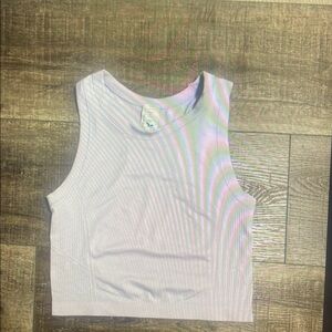 White Sleeveless Crop Top